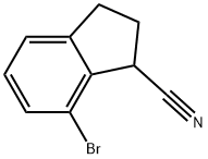 7-Bromo-2,3-dihydro-1H-indene-1-carbonitrile Struktur