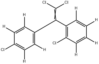 1,1-Dichloro-2-(2-chlorophenyl-d4)-2-(4-chlorophenyl-d4)ethylene Struktur