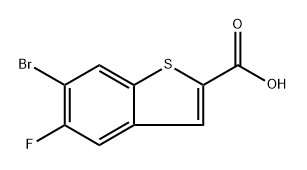 6-Bromo-5-fluorobenzo[b]thiophene-2-carboxylic acid Struktur