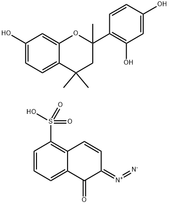 A 2:1 mixture of: 4-(7-hydroxy-2,4,4-trimethyl-2-chromanyl)resorcinol-4-yl-tris(6-diazo-5,6-dihydro-5-oxonaphthalen-1-sulfonate) 4-(7-hydroxy-2,4,4-trimethyl-2-chromanyl)resorcinolbis(6-diazo-5,6-dihydro-5-oxonaphthalen-1-sulfonate) Struktur