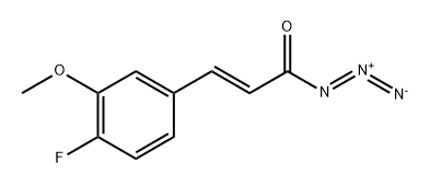 2-Propenoyl azide, 3-(4-fluoro-3-methoxyphenyl)-, (2E)- Struktur