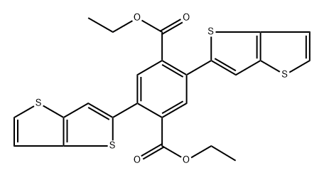 2,5-dithieno[3,2-b]thien-2-yl-1,4- benzenedicarboxylic acid-1,4-diethyl ester Struktur