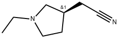 (R)-(1-ethylpyrrolidin-3-yl)acetonitrile Struktur