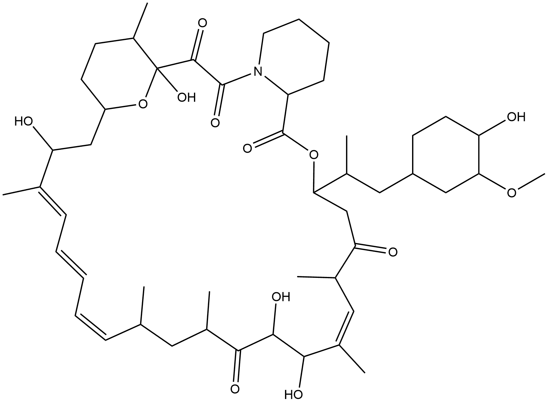 Rapamycin, 7,32-di-O-demethyl- Struktur