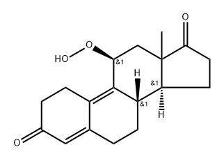 （11-Hydroxperoxy-4, 9-dien-3,17-dione） Struktur