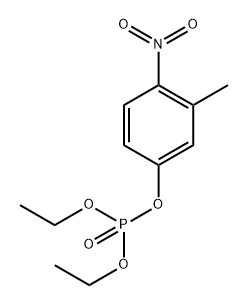 Phosphoric acid, diethyl 3-methyl-4-nitrophenyl ester Struktur