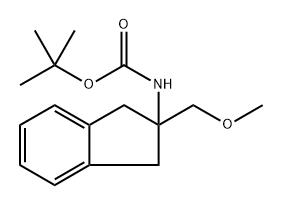 tert-butyl (2-(methoxymethyl)-2,3-dihydro-1H-inden-2-yl)carbamate Struktur