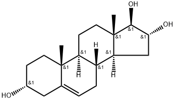 3α,16α,17β-trihydroxy-dehydroepiandrosterone Struktur