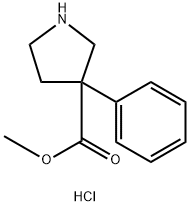 methyl 3-phenylpyrrolidine-3-carboxylate hydrochloride Struktur