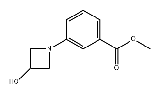 methyl 3-(3-hydroxyazetidin-1-yl)benzoate Struktur