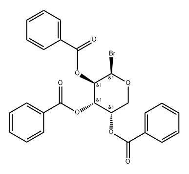 1-Bromo-1-deoxy-β-L-arabinopyranose 2,3,4-tribenzoate Struktur