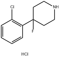 4-(2-chlorophenyl)-4-fluoropiperidine hydrochloride Struktur