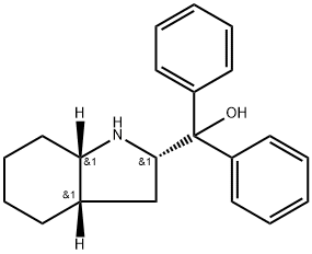 (2S,3aS,7aS)- octahydro-α,α-diphenyl-1H-Indole-2-Methanol Struktur