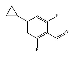 4-cyclopropyl-2,6-difluorobenzaldehyde Struktur