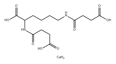 calcium N2,N6-bis(3-carboxypropanoyl)lysine (1:1) Struktur