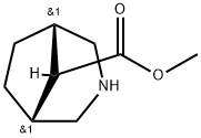 3-Azabicyclo[3.2.1]octane-8-carboxylic acid, methyl ester, (8-syn)- Struktur