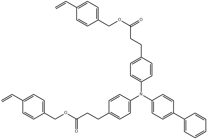 4,4′-([1,1′-biphenyl]-4-ylimino)bis-1,1′-bis[(4-ethenylphenyl)methyl] benzenepropanoic acid ester Struktur