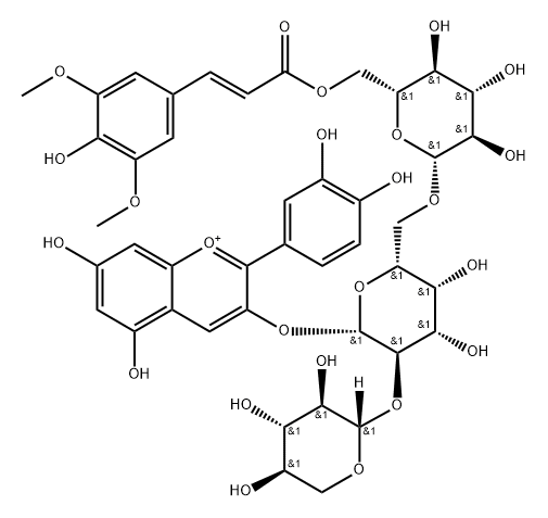 Cyanidin 3-xylosyl-(sinapoyl-glucosyl)-galactoside Struktur