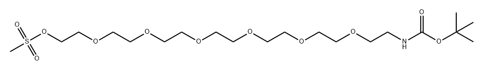 Boc-NH-PEG7-Ms Struktur