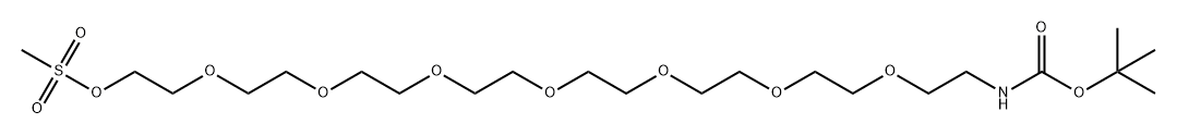 Boc-NH-PEG8-Ms Struktur