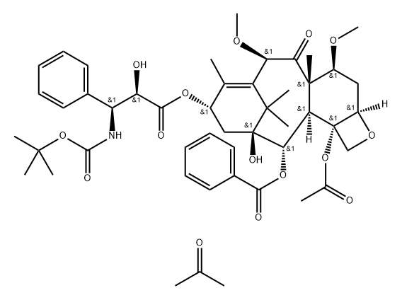 Cabazitaxel Acetone Struktur