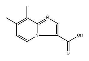 7,8-dimethylimidazo[1,2-a]pyridine-3-carboxylic acid Struktur