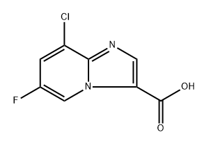 8-chloro-6-fluoroimidazo[1,2-a]pyridine-3-carboxylic acid Struktur