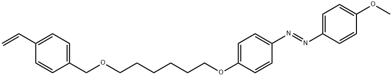 1-[4-[[6-[(4-ethenylphenyl)methoxy]hexyl]oxy]phenyl]-2-(4-methoxyphenyl) diazene Struktur