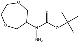 t-butyl 1-(1,4-dioxepan-6-yl)hydrazinecarboxylate Struktur