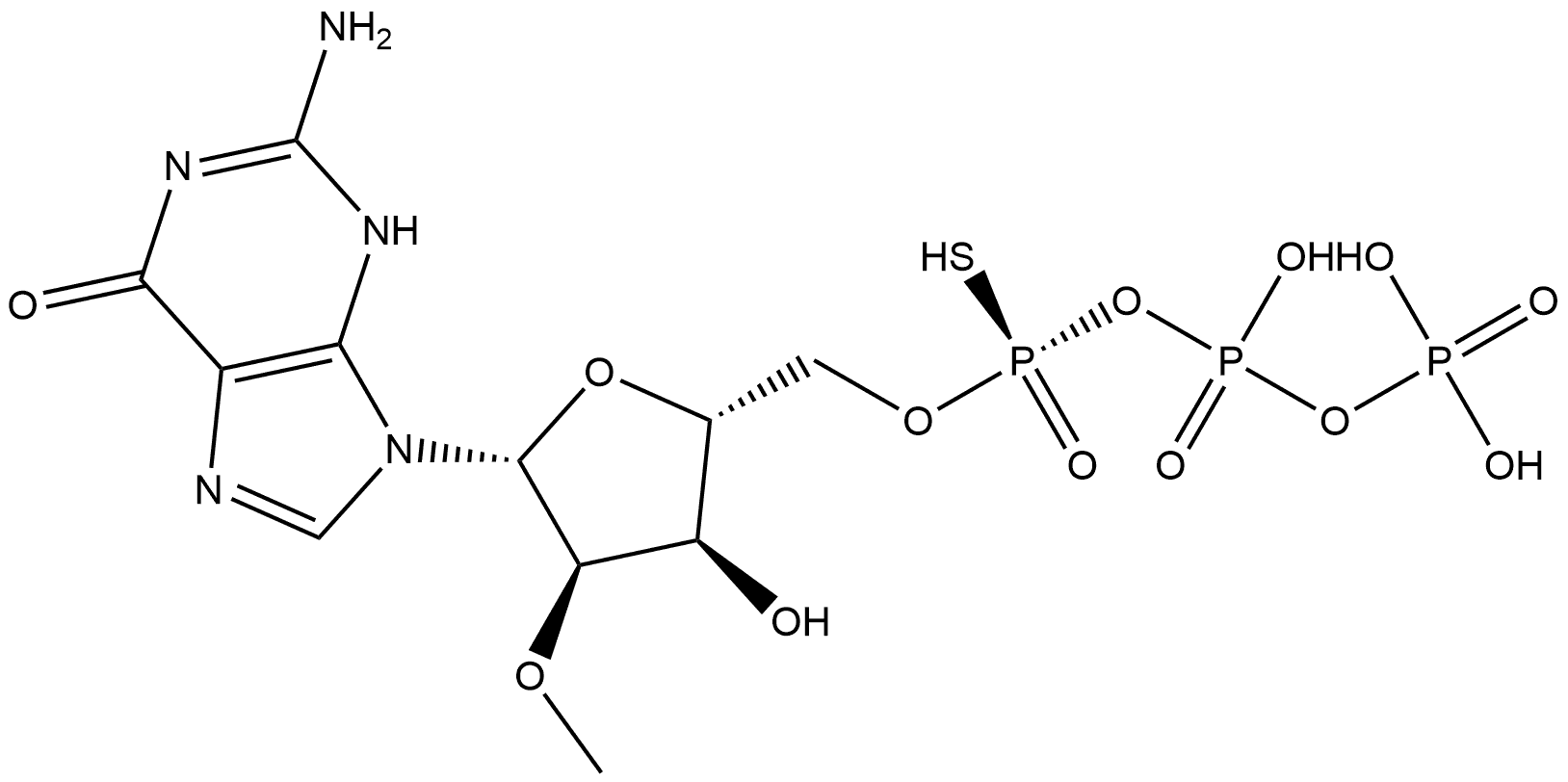 Sp-2'-O-Me-GTP-α-S Struktur