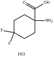 1-Amino-4,4-difluorocyclohexanecarboxylic acid hydrochloride Struktur