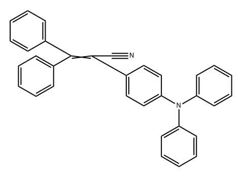 Benzeneacetonitrile, 4-(diphenylamino)-α-(diphenylmethylene)- Struktur