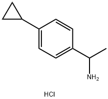 1-(4-Cyclopropylphenyl)ethan-1-amine hydrochloride Struktur