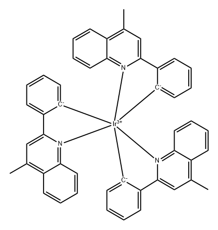 Tris[2-phenyl-4-Methylquinoline)]iridiuM(III) Struktur