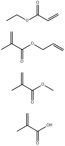 2-Propenoic acid, 2-methyl-, polymer with ethyl 2-propenoate, methyl 2-methyl-2-propenoate and 2-propenyl 2-methyl-2-propenoate Struktur