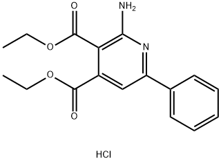 3,4-Pyridinedicarboxylic acid, 2-amino-6-phenyl-, 3,4-diethyl ester, hydrochloride (1:1) Struktur