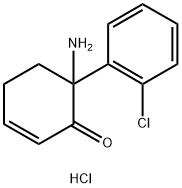 2-Cyclohexen-1-one, 6-amino-6-(2-chlorophenyl)-, hydrochloride (1:1) Struktur