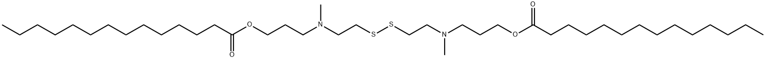 Tetradecanoic acid, 1,1'-[dithiobis[2,1-ethanediyl(methylimino)-3,1-propanediyl]] ester Struktur