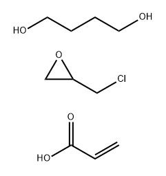 2-Propenoic acid, polymer with 1,4-butanediol and (chloromethyl)oxirane Struktur