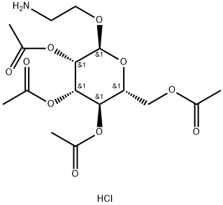 2-Aminoethyl 2,3,4,6-tetra-O-acetyl-α-D-mannopyranoside hydrochloride Struktur