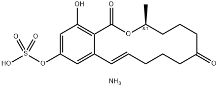 Zearalenone 4-Sulfate AMMoniuM Salt Struktur