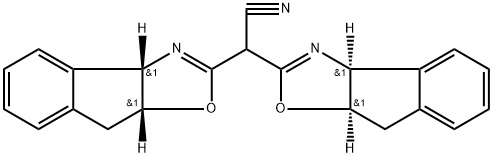 8H-Indeno[1,2-d]oxazole-2-acetonitrile, α-[(3aS,8aR)-3a,8a-dihydro-8H-indeno[1,2-d]oxazol-2-yl]-3a,8a-dihydro-, (3aS,8aR)- Struktur