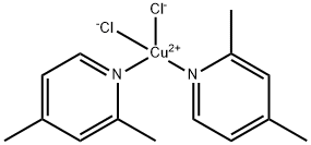 bis(2,4-dimethylpyridinio)dichlorocuprate(II) Struktur