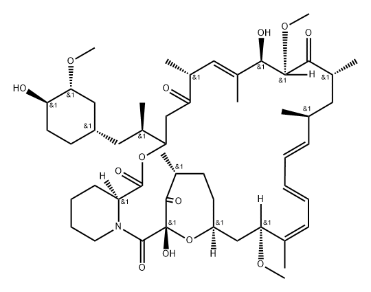 Rapamycin, 9,14-deepoxy-15-deoxo-14-deoxy-9,15-epoxy-15-hydroxy-14-oxo-, (15S)- (9CI) Struktur