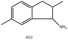 2,6-dimethyl-2,3-dihydro-1H-inden-1-amine hydrochloride Struktur