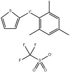 Iodonium, 2-thienyl(2,4,6-trimethylphenyl)-, 1,1,1-trifluoromethanesulfonate (1:1) Struktur