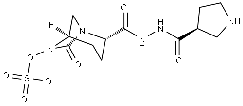 1,6-Diazabicyclo[3.2.1]octane-2-carboxylic acid, 7-oxo-6-(sulfooxy)-, 2-[2-[(3S)-3-pyrrolidinylcarbonyl]hydrazide], (1R,2S,5R)-