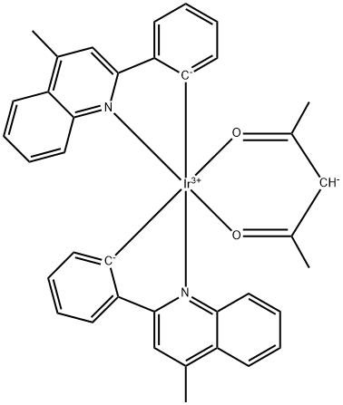 IR809, Bis(2-(3,5-dimethylphenyl)-4-methylquinoline-C2,N) (acetylacetonato)iridium(III) Struktur