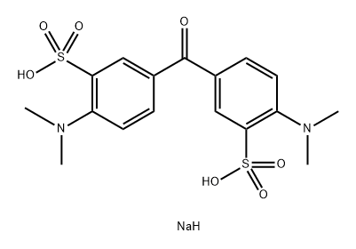 3,3'-Carbonylbis[6-(dimethylamino)benzenesulfonic acid sodium] salt Struktur