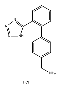 4ˉ-Aminomethyl-2-(1H)-tetrazol-5-yl]-biphenyl hydrochloride Struktur